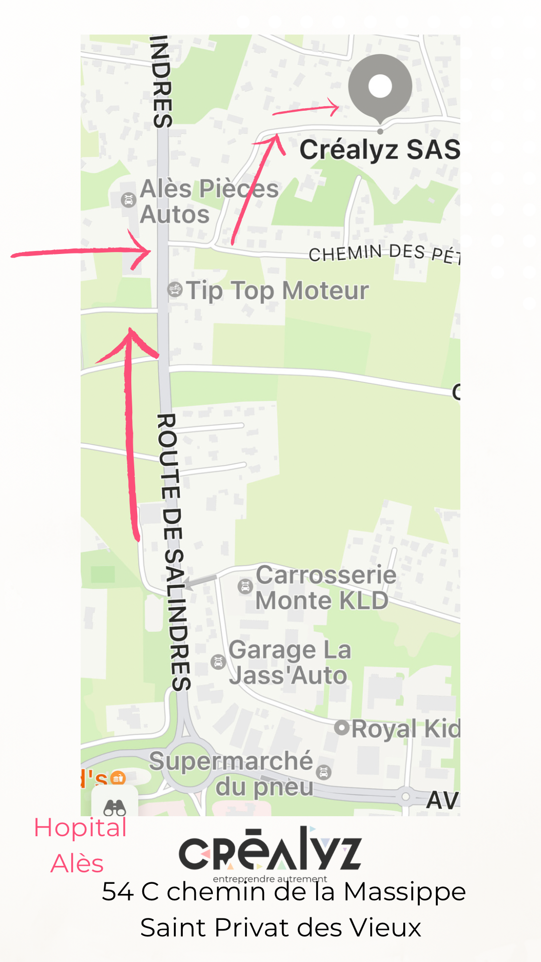 Accès Kréavy - 54C chemin de la Massippe, Saint-Privat-des-Vieux